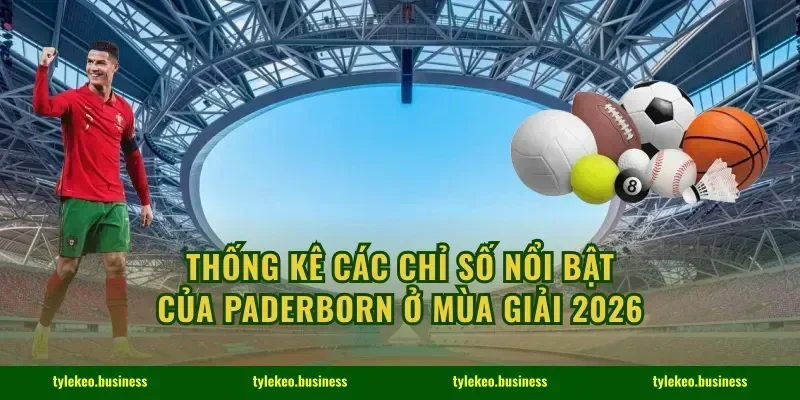 Thống kê các chỉ số nổi bật của Paderborn ở mùa giải 2026